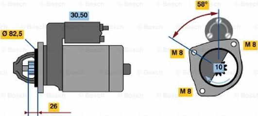 BOSCH 0 001 110 005 - Стартер autocars.com.ua