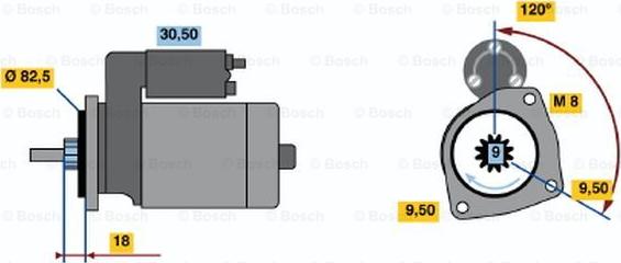 BOSCH 0 001 110 007 - Стартер autocars.com.ua