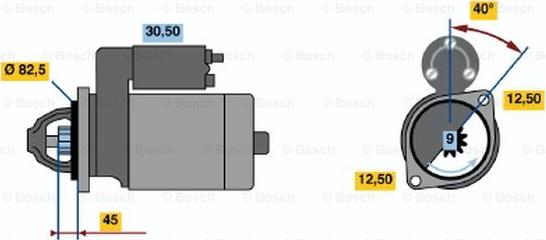 BOSCH 0 001 110 009 - Стартер avtokuzovplus.com.ua