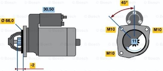 BOSCH 0 001 110 017 - Стартер autocars.com.ua