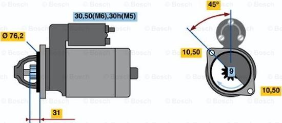 BOSCH 0 001 110 041 - Стартер autocars.com.ua