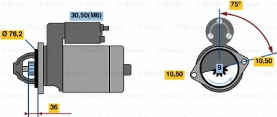 BOSCH 0 001 110 047 - Стартер autodnr.net