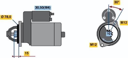 BOSCH 0 001 110 054 - Стартер autocars.com.ua