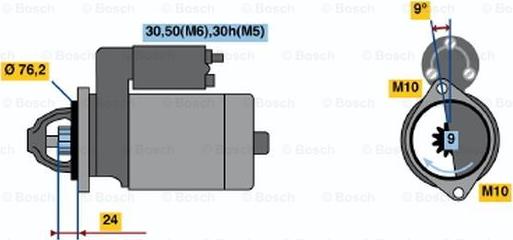 BOSCH 0 001 110 071 - Стартер avtokuzovplus.com.ua