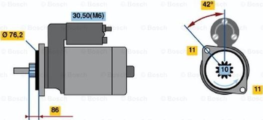 BOSCH 0 001 110 073 - Стартер autocars.com.ua