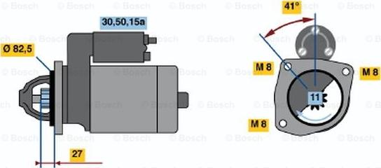 BOSCH 0 001 110 083 - Стартер autocars.com.ua