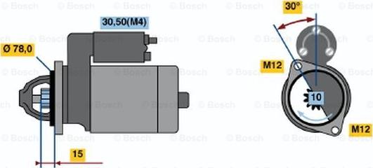 BOSCH 0 001 110 113 - Стартер avtokuzovplus.com.ua