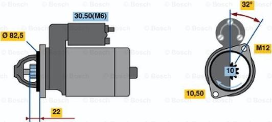 BOSCH 0 001 110 115 - Стартер autocars.com.ua