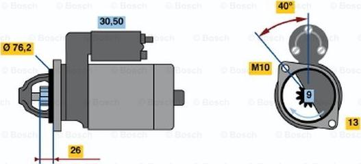 BOSCH 0 001 110 130 - Стартер autocars.com.ua