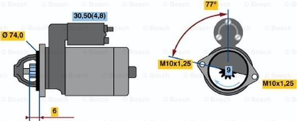 BOSCH 0 001 110 132 - Стартер autocars.com.ua