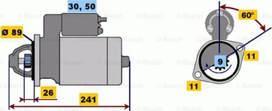 BOSCH 0 001 111 004 - Стартер autocars.com.ua