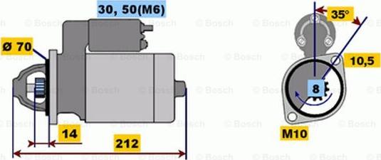 BOSCH 0 001 112 017 - Стартер avtokuzovplus.com.ua