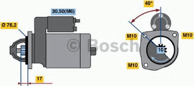 BOSCH 0001112033 - Стартер autocars.com.ua