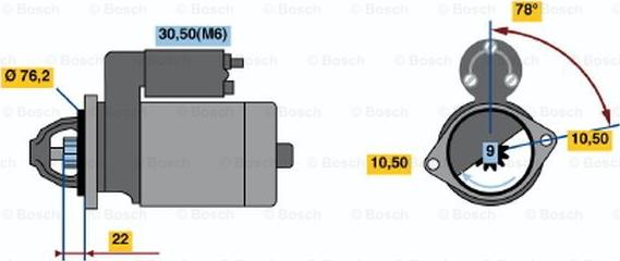 BOSCH 0 001 115 024 - Стартер avtokuzovplus.com.ua