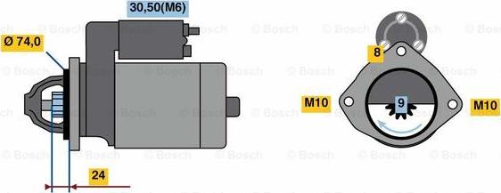 BOSCH 0 001 115 040 - Стартер autocars.com.ua