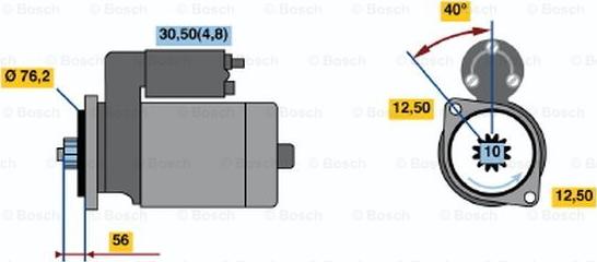 BOSCH 0 001 120 406 - Стартер avtokuzovplus.com.ua