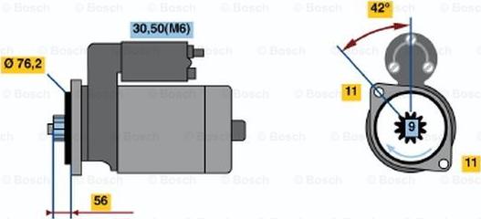 BOSCH 0 001 124 015 - Стартер avtokuzovplus.com.ua