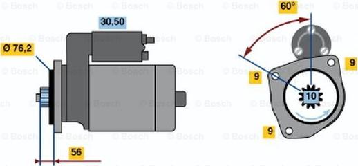 BOSCH 0 001 121 010 - Стартер avtokuzovplus.com.ua