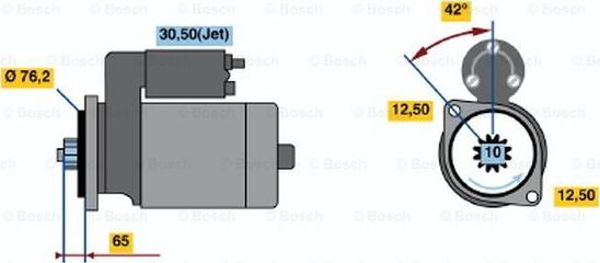 BOSCH 0 001 121 022 - Стартер autocars.com.ua