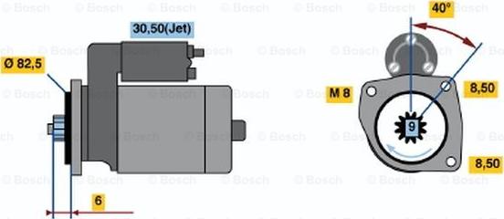 BOSCH 0 001 121 030 - Стартер autocars.com.ua