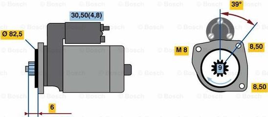 BOSCH 0 001 121 034 - Стартер avtokuzovplus.com.ua