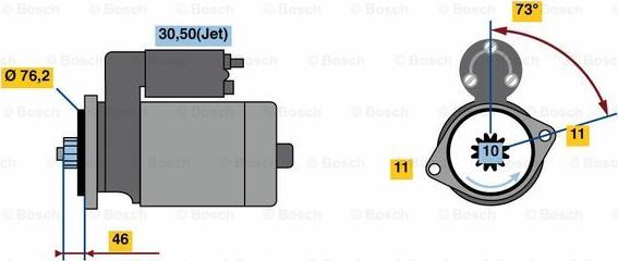 BOSCH 0 001 121 412 - Стартер autocars.com.ua