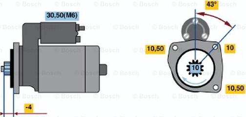 BOSCH 0 001 121 422 - Стартер avtokuzovplus.com.ua