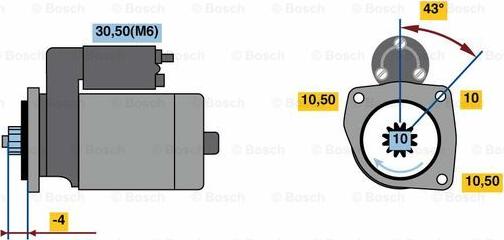 BOSCH 0 001 121 427 - Стартер avtokuzovplus.com.ua