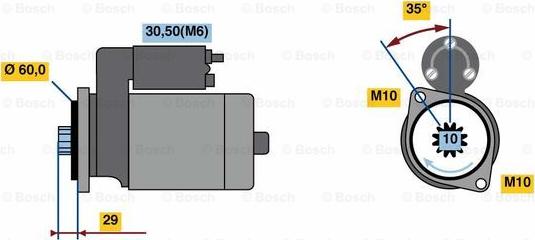 BOSCH 0 001 122 201 - Стартер autocars.com.ua