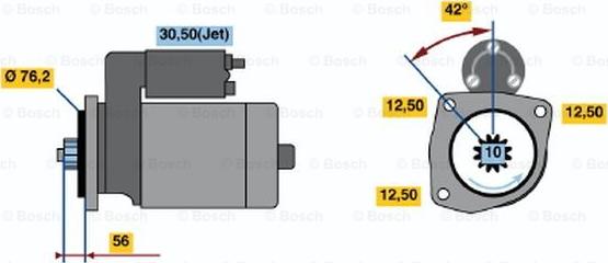 BOSCH 0 001 122 400 - Стартер autodnr.net