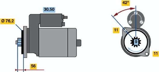 BOSCH 0 001 123 001 - Стартер avtokuzovplus.com.ua