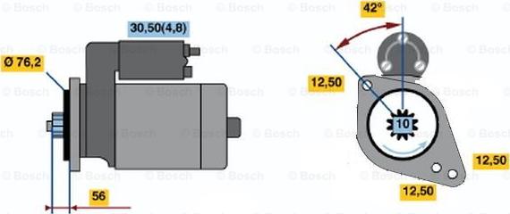 BOSCH 0 001 123 012 - Стартер autocars.com.ua