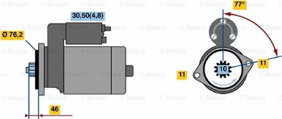 BOSCH 0 001 123 016 - Стартер avtokuzovplus.com.ua