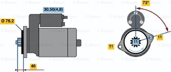 BOSCH 0 001 123 036 - Стартер autocars.com.ua