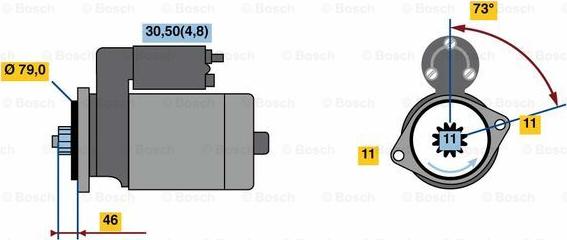 BOSCH 0 001 123 044 - Стартер autocars.com.ua