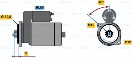 BOSCH 0 001 124 020 - Стартер autocars.com.ua