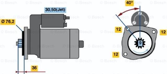 BOSCH 0 001 125 035 - Стартер avtokuzovplus.com.ua