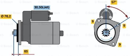 BOSCH 0 001 125 046 - Стартер autocars.com.ua