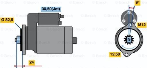 BOSCH 0 001 125 517 - Стартер avtokuzovplus.com.ua