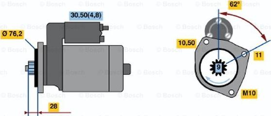 BOSCH 0 001 125 609 - Стартер avtokuzovplus.com.ua