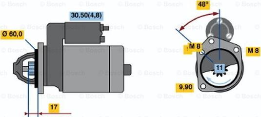 BOSCH 0 001 138 005 - Стартер autocars.com.ua