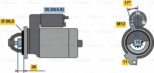 BOSCH 0 001 139 045 - Стартер autocars.com.ua