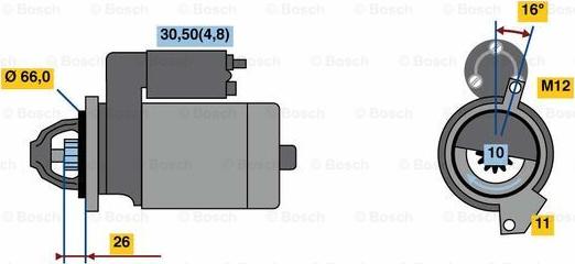 BOSCH 0 001 139 019 - Стартер avtokuzovplus.com.ua