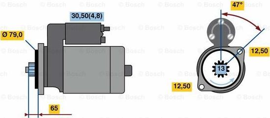 BOSCH 0 001 142 005 - Стартер autocars.com.ua