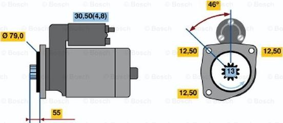 BOSCH 0 001 145 001 - Стартер avtokuzovplus.com.ua