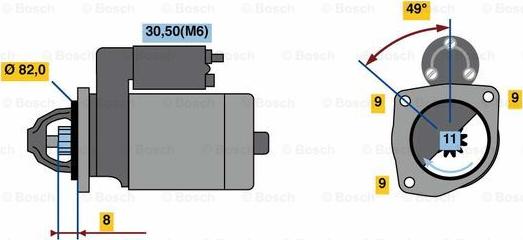 BOSCH 0 001 148 003 - Стартер autocars.com.ua