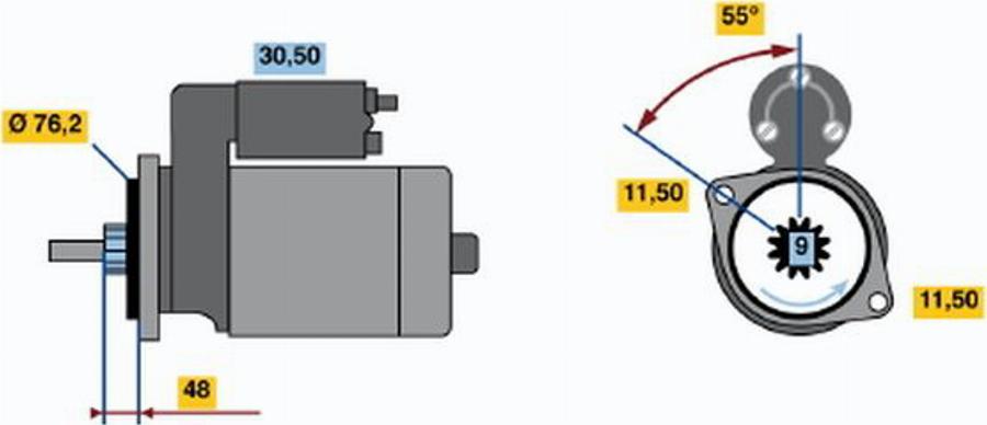 BOSCH 0 001 208 429 - Стартер autodnr.net