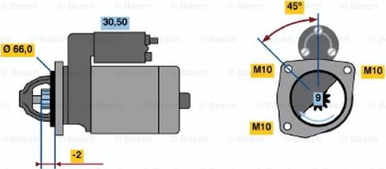 BOSCH 0 001 208 516 - Стартер avtokuzovplus.com.ua