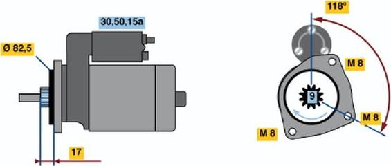 BOSCH 0 001 208 712 - Стартер autocars.com.ua