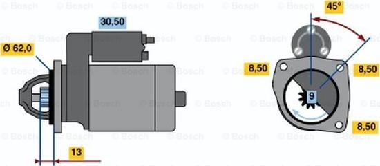 BOSCH 0 001 211 207 - Стартер avtokuzovplus.com.ua